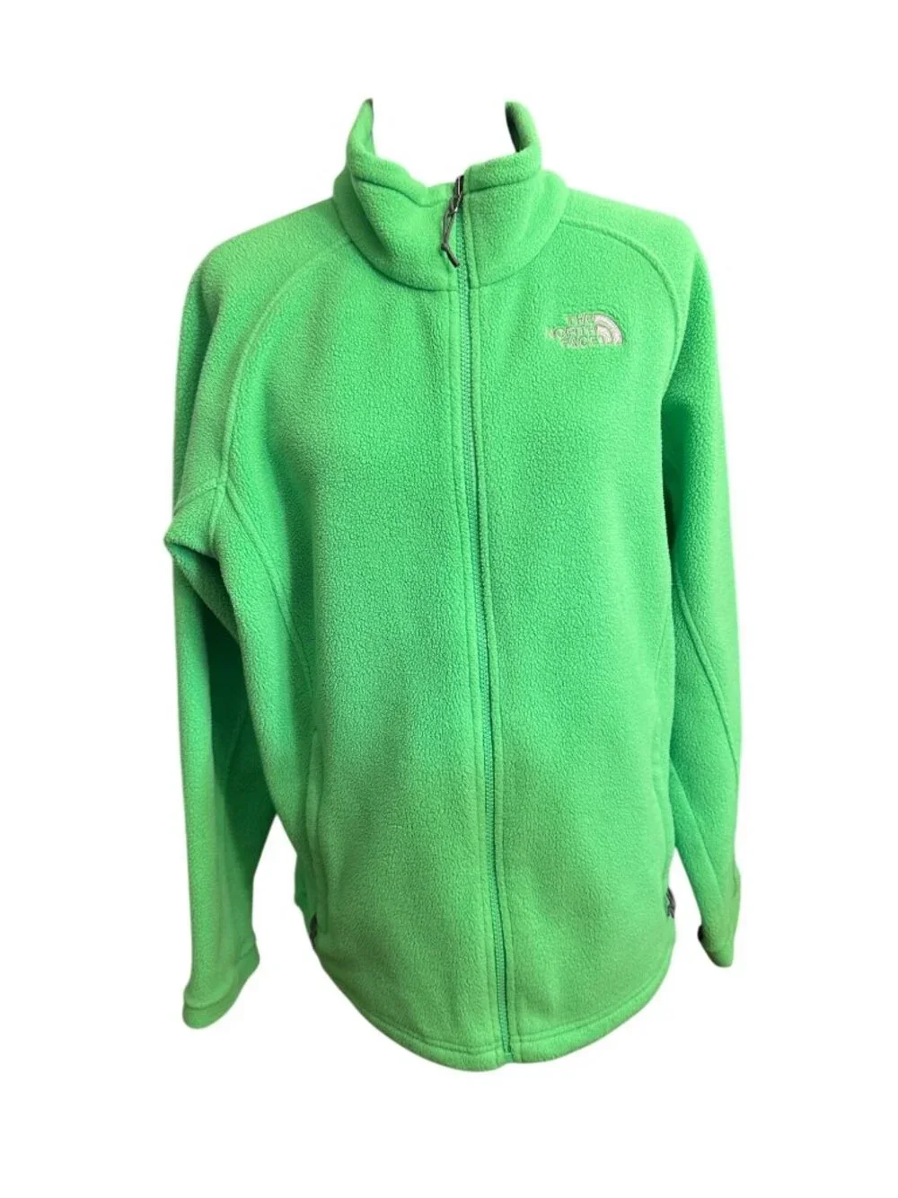 The North Face Jacket Women XL Green Fleece Full Zip Coat - Picture 1 of 14